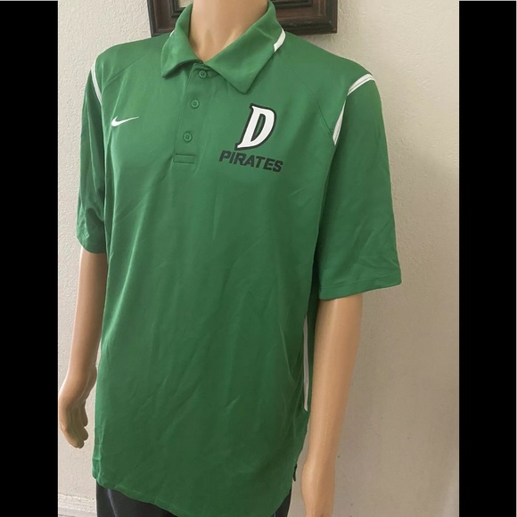 Nike Men's Golf Dri-Fit Pirates Athletic Green Polo Shirt Size XL Short Sleeve - Picture 2 of 11